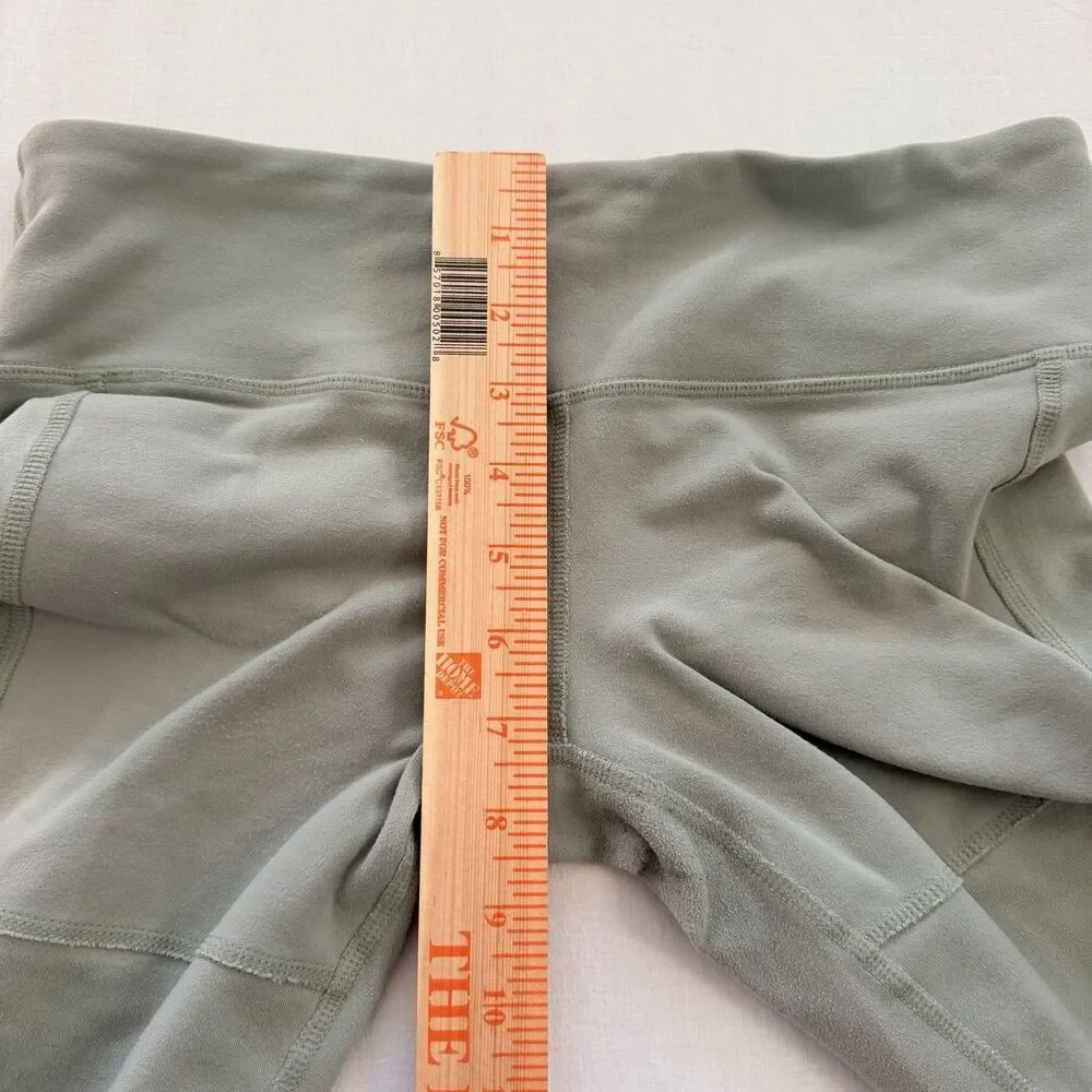 Alo Yoga Airbrush Mesh Panel Leggings Sage Green M High Rise Yoga Activewear